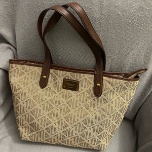 Women’s Ralph Lauren Canvas Leather Tan Tote Bag